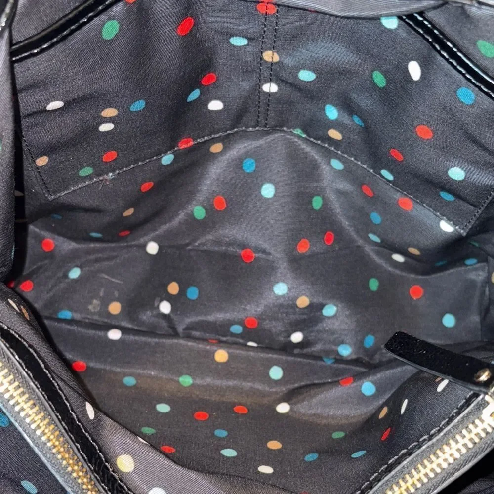 Kate Spade Purse Handbag Quinn Beantown Wool Button Satchel Pocketbook
